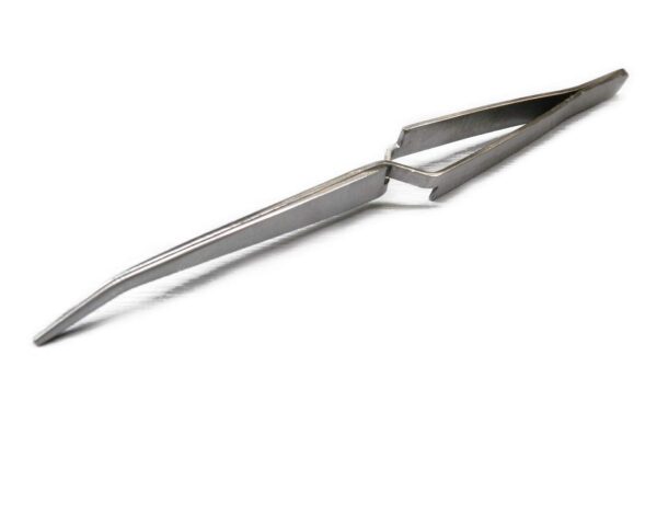 Cross Lock Tweezer SS 165 mm Bent