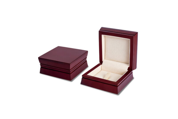 JW 631H Wooden Ring Box - Beige